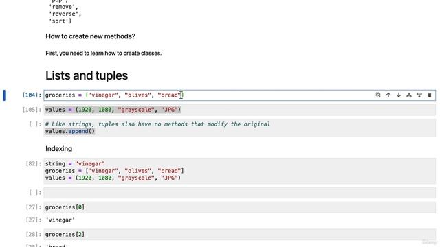 4. Methods, Lists, Tuples, Dictionaries