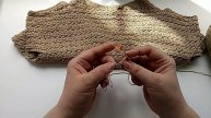 Простой ажурный узор крючком.
