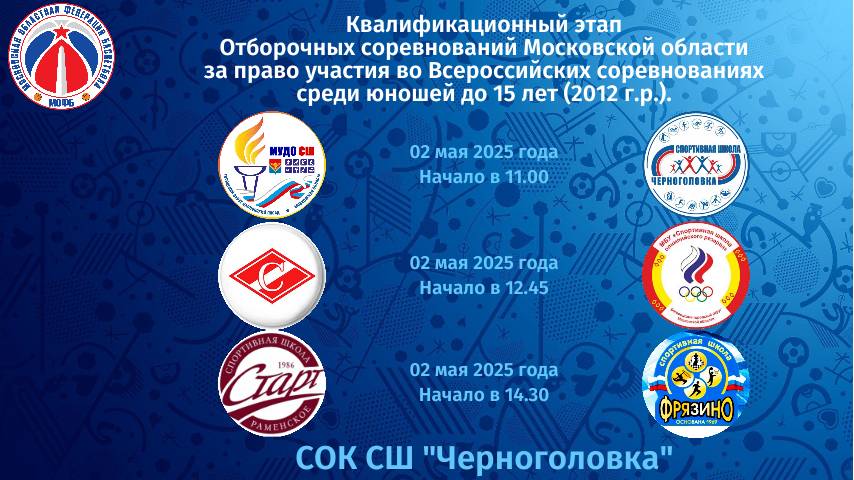 #3 БАСКЕТБОЛ. Отборочные соревнования Московской области среди юношей 2012 г.р.