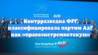 Контрразведка ФРГ классифицировала партию АдГ как «правоэкстремистскую»