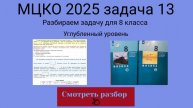 МЦКО физика 8, углубленный уровень, задание 13.