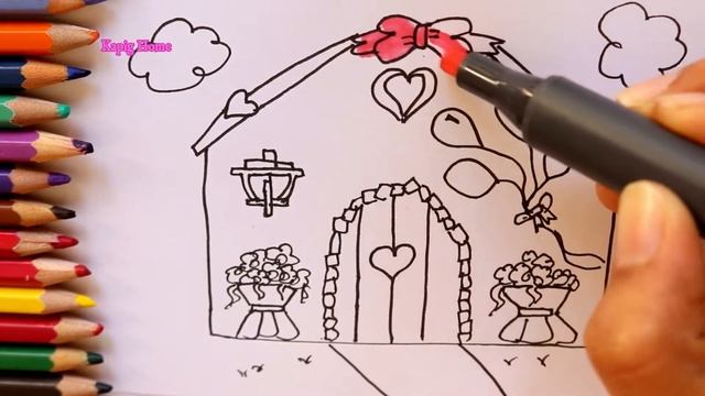 How to Draw Doll House как нарисовать кукольный дом