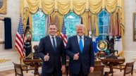 Трамп принял в Белом доме кандидата в президенты Польши националиста Кароля Навроцкого, который вчер