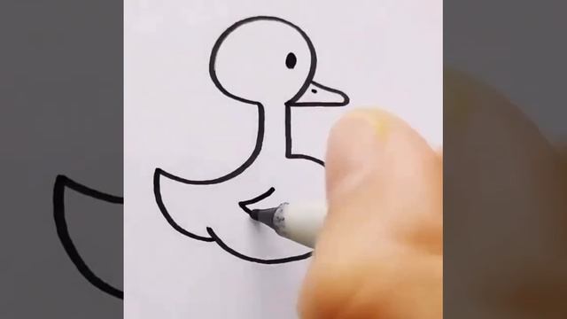 Рисуем уточку из цифры 5 🦆