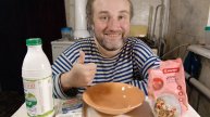 ужин с рыжулей-саботажником. спасибо за донаты. мукбанг. обжор. еда на камеру. диета. шизофрения.