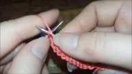 Узор спицами из вытянутых петель