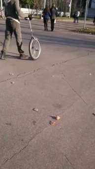 Занятие школы уницикла на ВВЦ