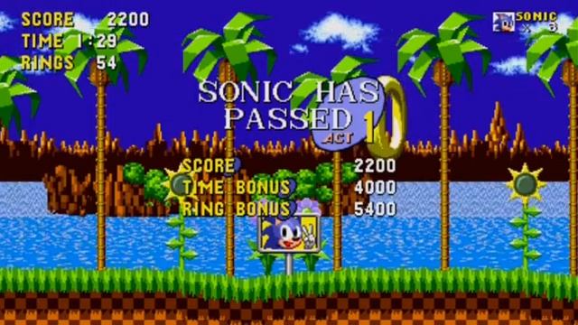 Прохождение Sonic the hedgehog| 1-2 акт green hill