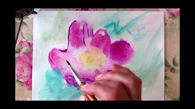 Цветок шиповника акварелью. Watercolor / Olga Russu