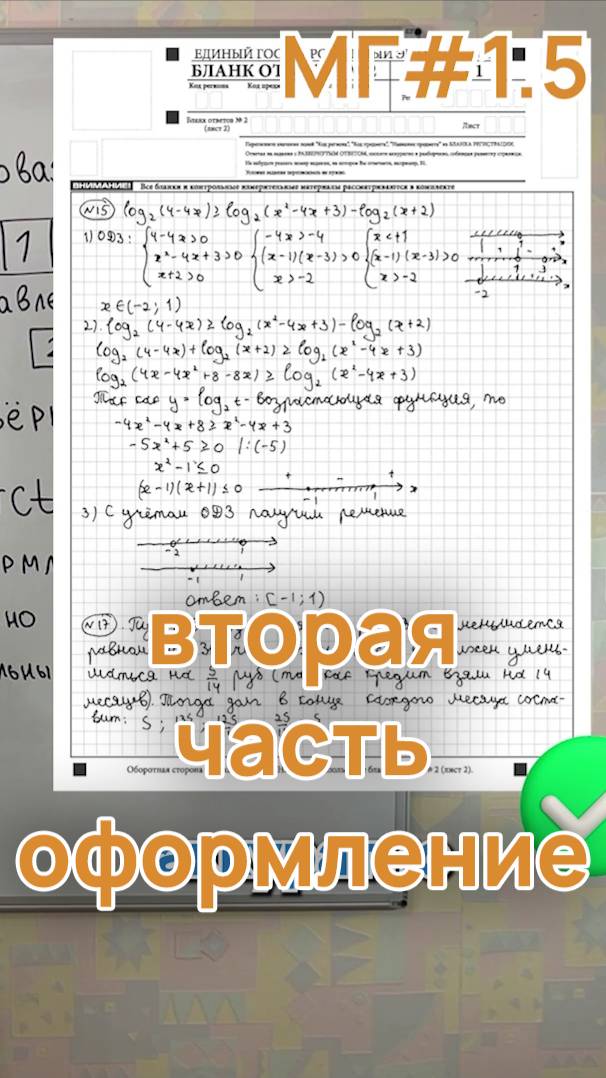 Развёрнутая часть ЕГЭ Математика Профиль требует оформления