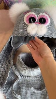 Оцените Полярного котика в сером цвете.😻🖤🤍