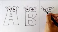 ABC Drawing / How to draw for kids /Bolalar uchun rang berish sahifalar / как рисовать для детей #1