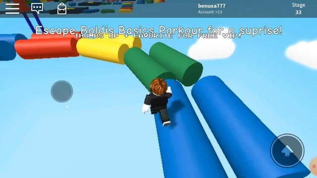 Прохожу паркур "Baldi  Basics,, в ROBLOX