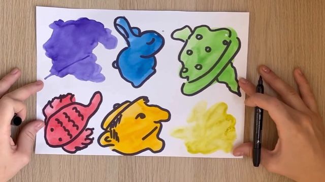 Развитие воображения с помощью акварельных пятен