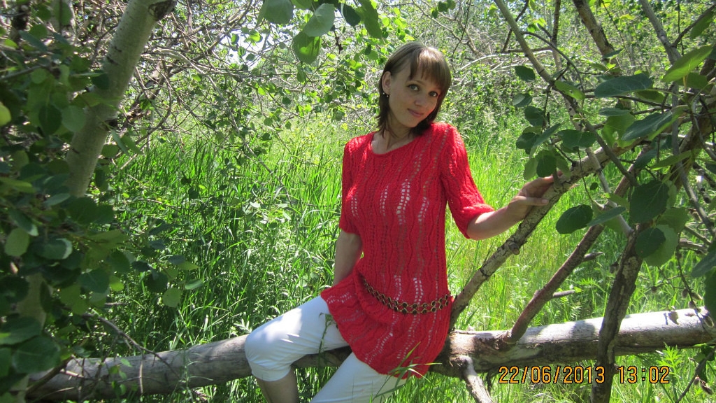 МК . # ажурная туника "РУБИН"# вяжем спицами