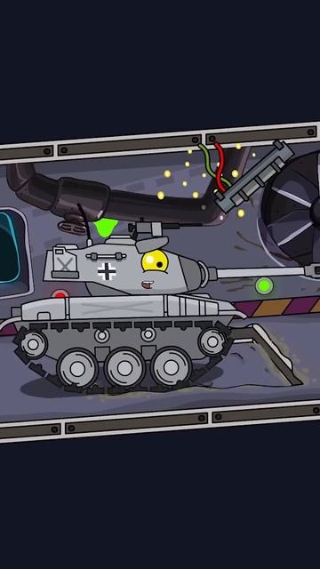 Animated Tank Attempts To Escape Deadly Factory #shorts #homeanimations #cartoon #animation #tank