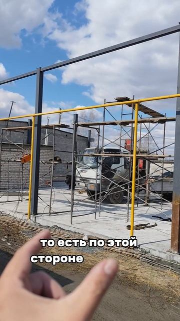 Высокий гараж СТО из сэндвич-панелей с примыканием к дому 15х13. Часть 21.