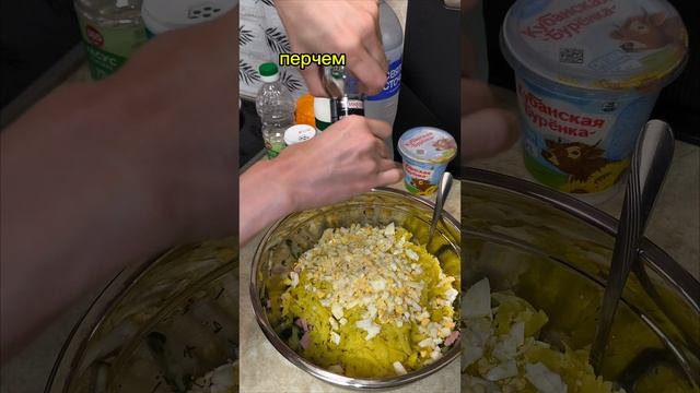 готовим окрошку на кефире!