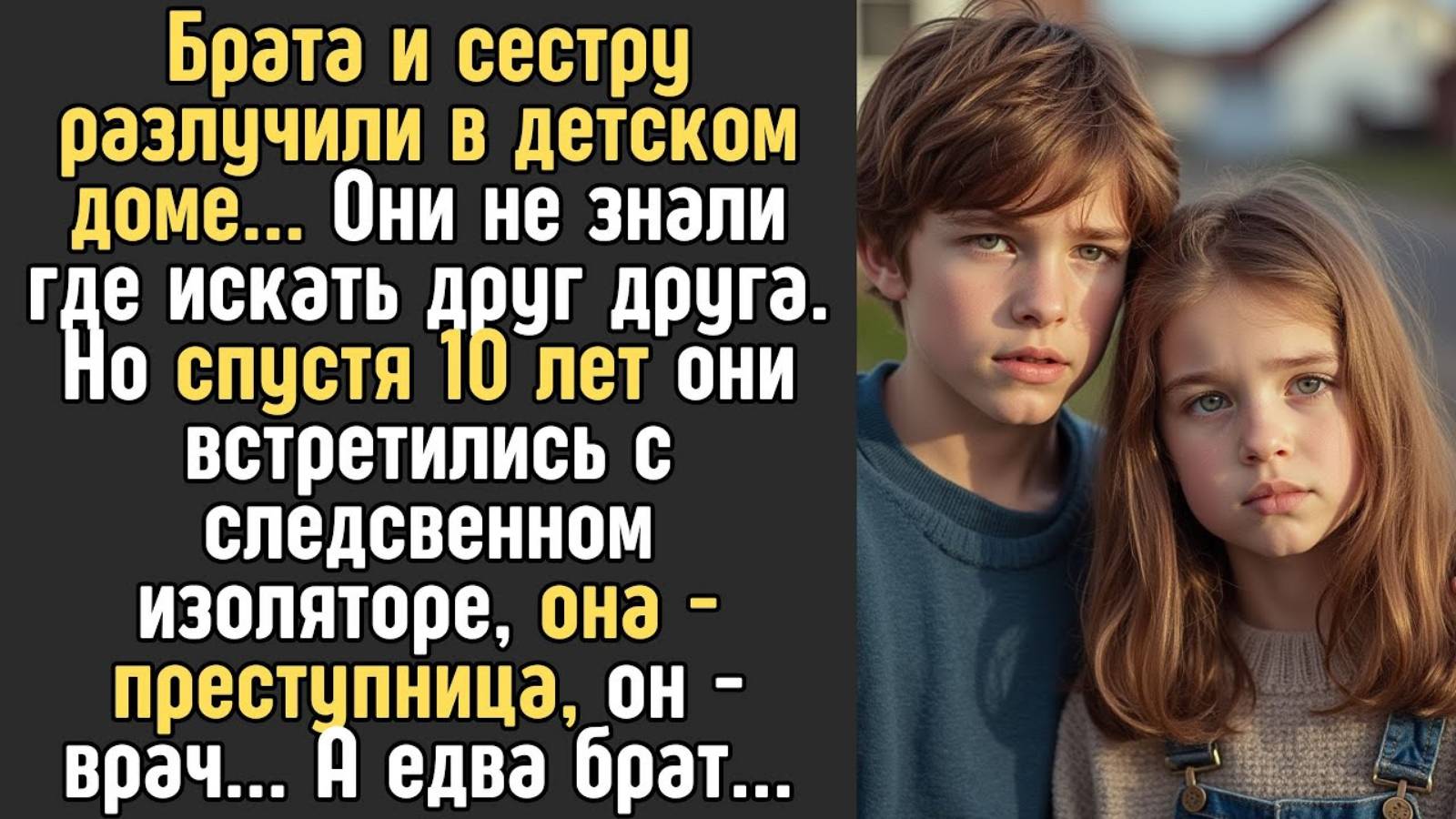 Истории из жизни. Брата и сестру РАЗЛУЧИЛИ в детском доме Жизненные истории, Аудио рассказы слушать