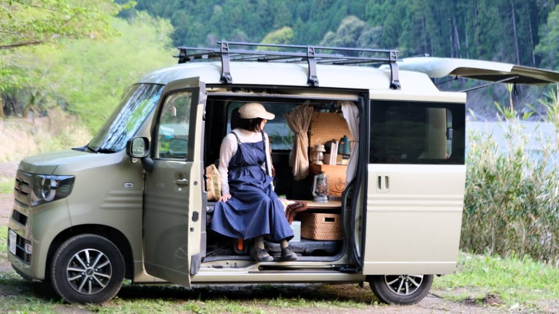 [4K] 軽自動車でひとり旅。1泊2日車中泊ルーティン。