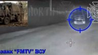 Бои в Харьковской области: Северяне уничтожают американский грузовой автомобиль ВСУ.
