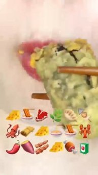 ASMR TTEOKBOKKI EMOJI FOOD 떡볶이 이모지 먹방 (sped up)