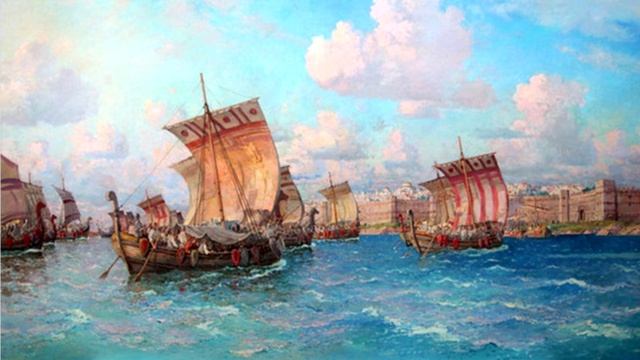 Зарождение русского флота и его характеристика в VI-XIII веках.