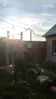 Рывок гири. Вечерняя тренировка.