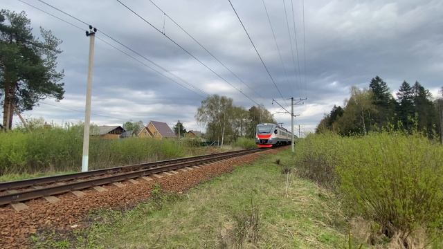 Электропоезд ЭП2Д-0116 платформа Хлюпино до станции Звенигород. 03.05.2025.