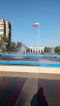 Площадь Победы в г. Мелитополь: начал работать фонтан