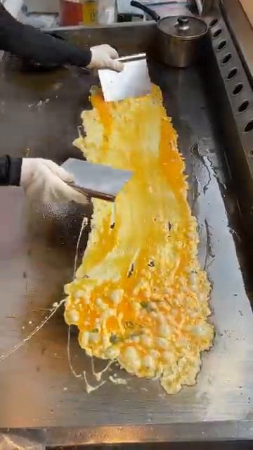 Amazing Skill!  Egg Rolled Omelette master #shortsvideo