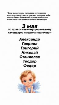 Именины сегодня 3 мая #врек #вленту #популярное #праздник #празднуетпланета #именины #май