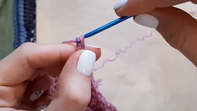 Рельефный узор крючком