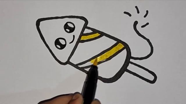 how to draw rocket crackers step by step | как рисовать ракетные хлопушки | DFK Jes ART