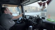 Дорога домой после вахты в #delko. Санек 55 дальнобой , докинул меня домой пока вез груз в новосиб