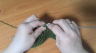 Косой объёмный ажурный узор спицами