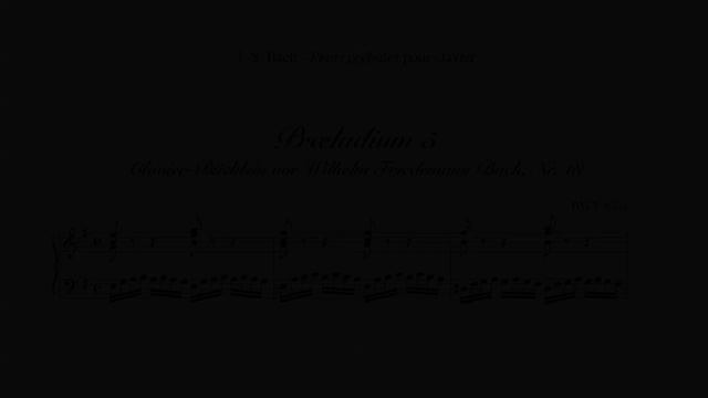Bach Prelude No.5 in E minor BWV 855a Notebook Wilhelm Friedemann Bach