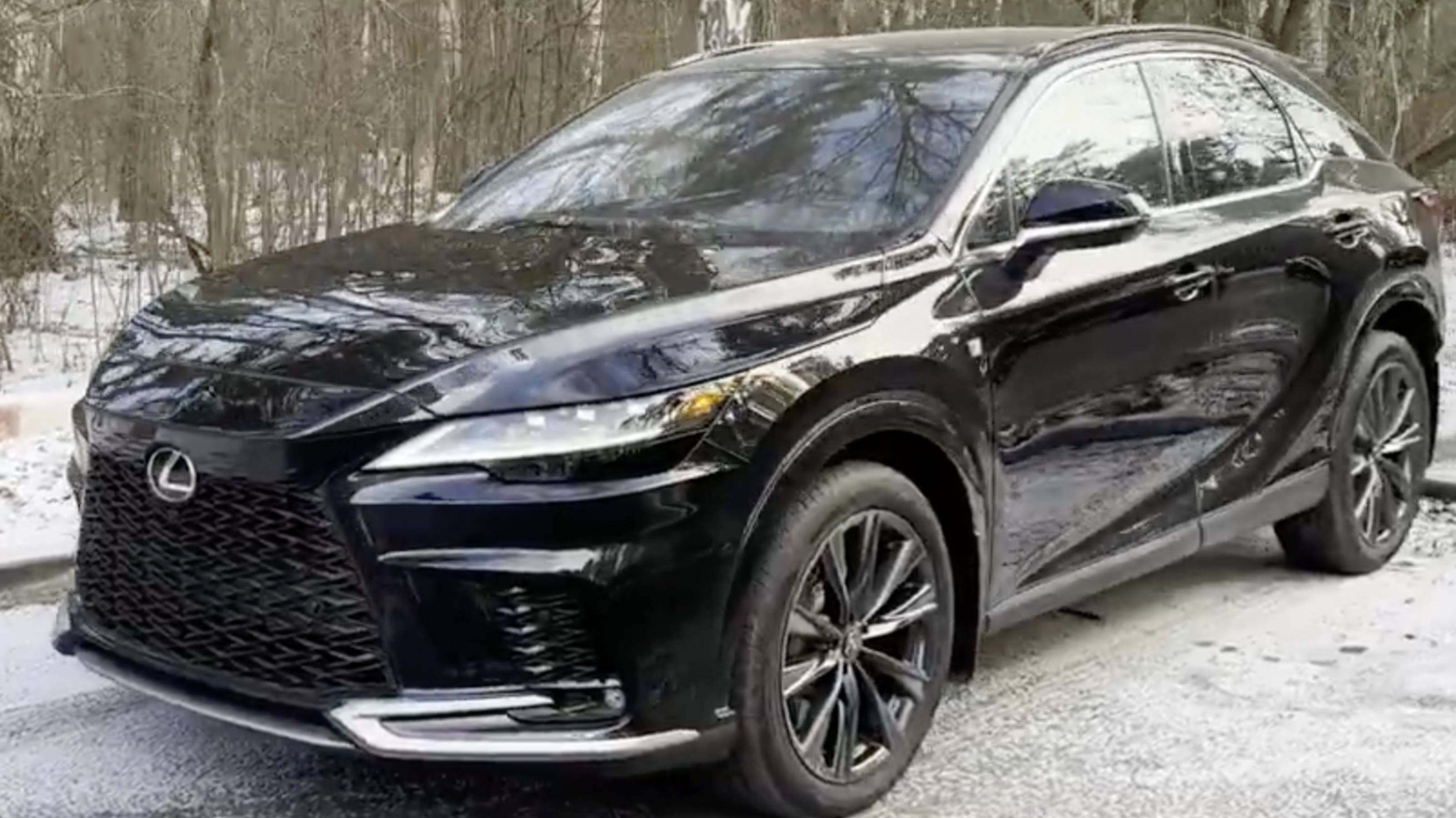 Lexus RX 350 F Sport в черном кузове с темно-красным интерьером  #монза#lexus#