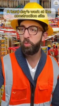 A hard day's work at the construction site #construction #adamrose #funny