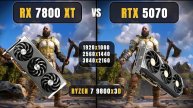 RTX 5070 vs RX 7800 XT | 1080P, 1440P, 4k | Biggest Comparison | R7 9800x3D