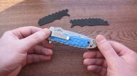 Kershaw Groove 1730 синяя кастомная клякса