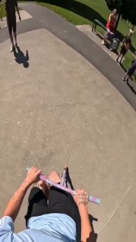“Don’t kill me” okay💀 #scooter #skatepark #challenge #funny #comedy