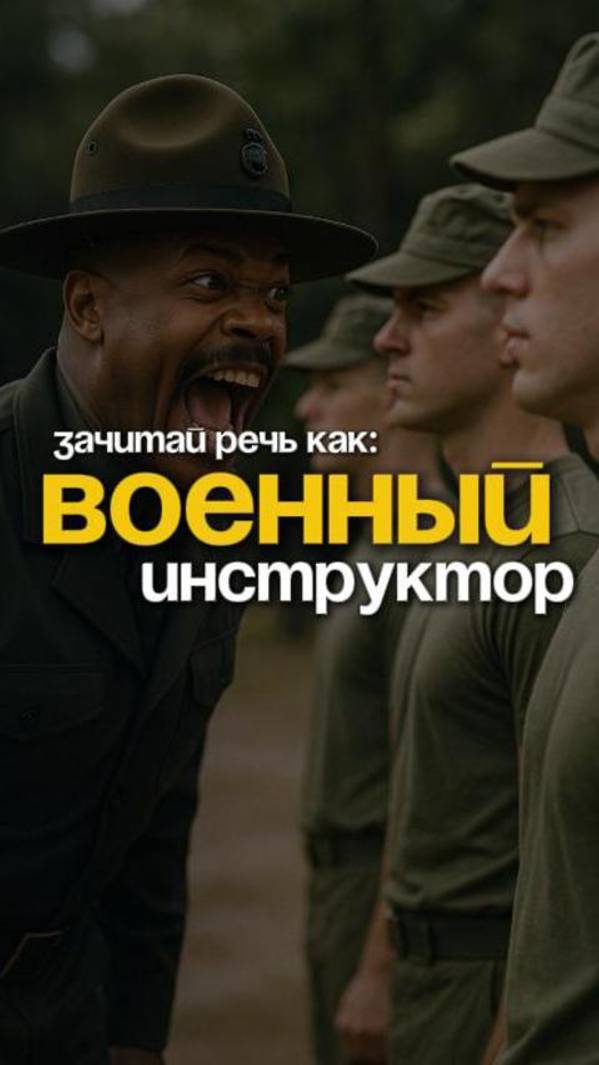 Выступи публично, как военный инструктор