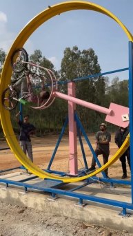 360 Wheel Bicycle #cycle #adventure #fun #shorts #himachalishreya