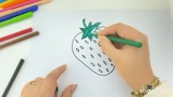 How to draw a large strawberry | Katta kulpinoy chizish | Рисуем большую клубнику