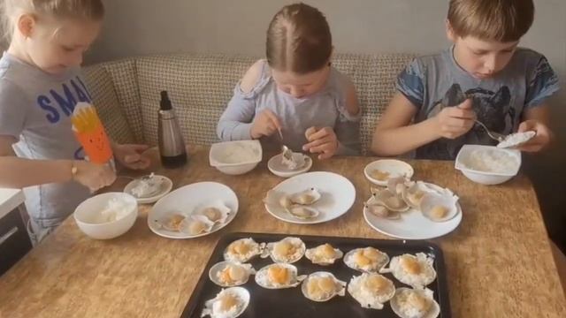 Кулинарим. Гребешок на полустворке.