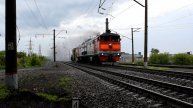 Тепловоз 2ТЭ10М-3074 со стругом СС3-020