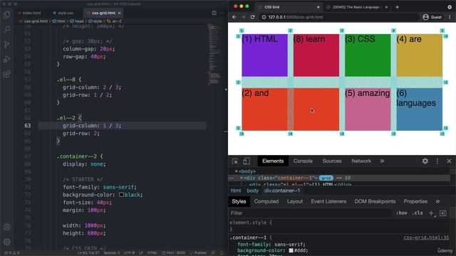 062 Placing and Spanning Grid Items