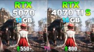RTX 5070 vs RTX 4070 Ti SUPER - Test in 10 Games