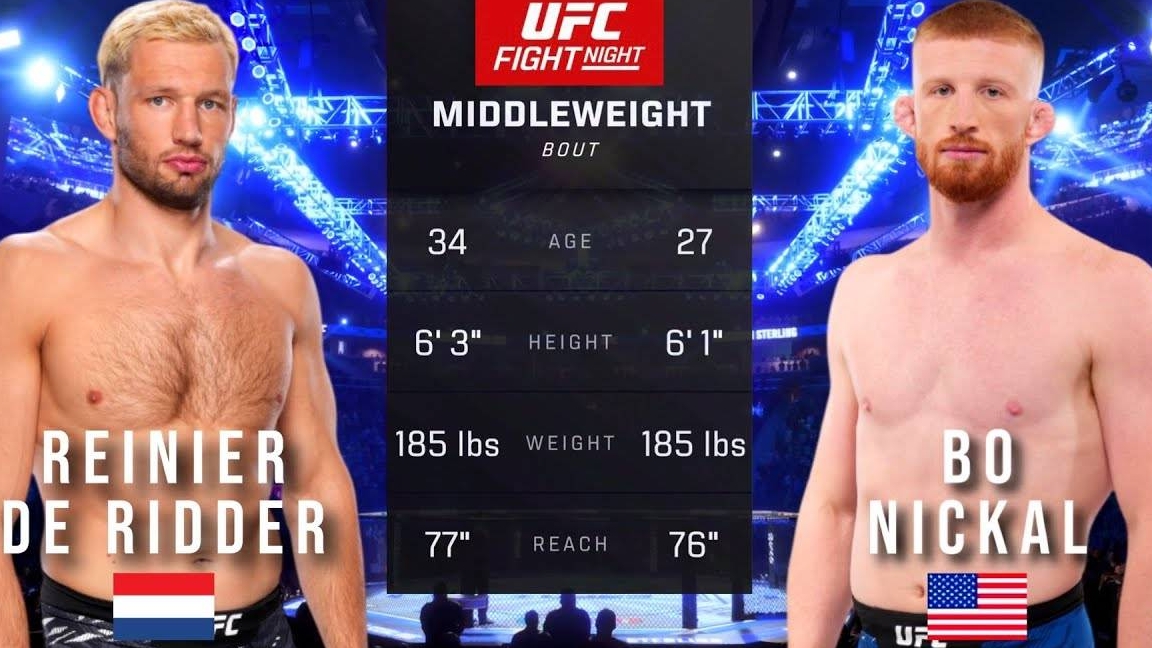 Полный бой Реннье Де Риддер против Бо Никала #UFCDesMoines #мма